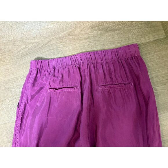 Johnny Was Satin Purple Cargo Pants Size S Boho Night Out Loganlook - Picture 7 of 7